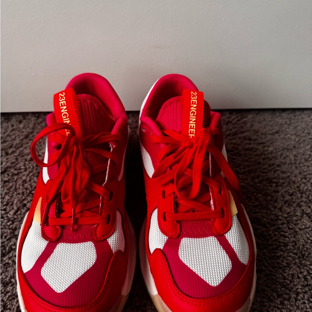 Nike Women's Sneakers Red and White - Picture 4 of 5